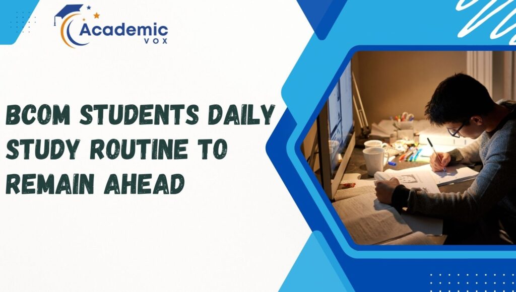 BCom Students Daily Study Routine | Academicvox