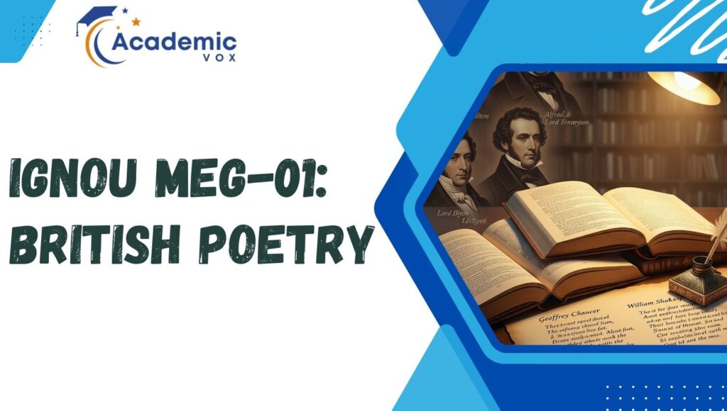 IGNOU MEG-01: British Poetry | Academicvox 