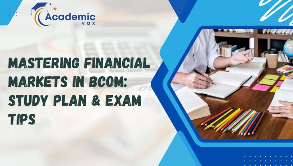 Financial Markets in BCom | academicvox; Exam Tips