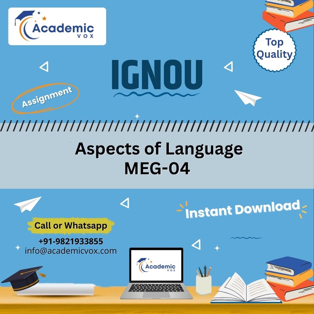 Aspects of Language MEG-04 | Academicvox