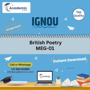 British Poetry MEG-01 | Academicvox