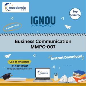 Business Communication MMPC-007 | Academicvox