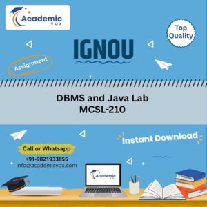 IGNOU MCSL-210 | DBMS and Java Lab | Academicvox