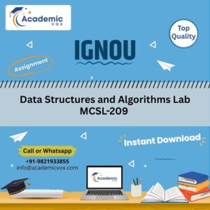 IGNOU MCSL-209 | Data Structures and Algorithms Lab | Academicvox
