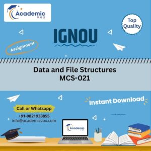 IGNOU MCS-021 | Data and File Structures | Academicvox
