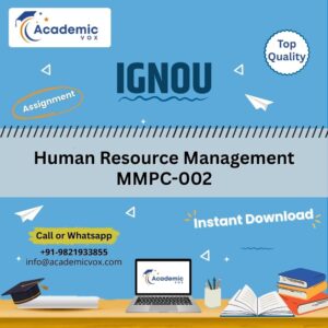 IGNOU MMPC-002| Human Resource Management MMPC-002 | Academicvox