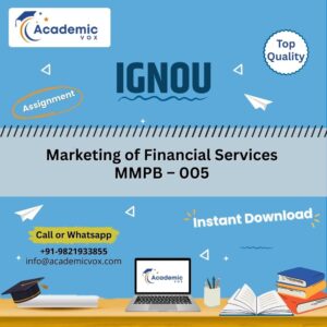 IGNOU MMPB-005 | Marketing of Financial Services | Academicvox