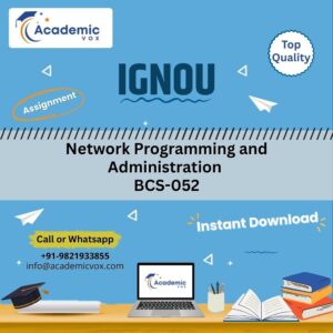 IGNOU BCS-052 | Network Programming and Administration | Academicvox