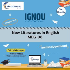 New Literatures in English MEG-08 | Academicvox