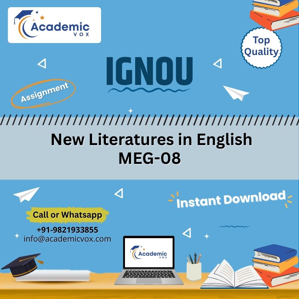 New Literatures in English MEG-08 | Academicvox