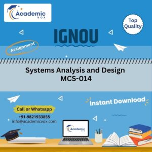 IGNOU MCS-014 | Systems Analysis and Design | Academicvox