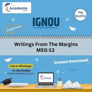 Writings From The Margins MEG-13 | Academicvox