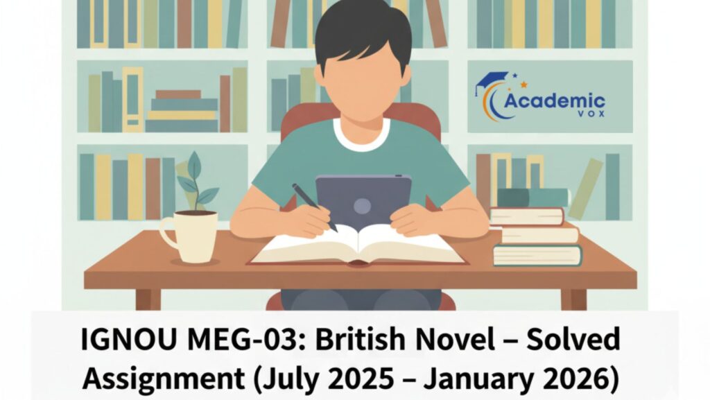 IGNOU MEG-03 British Novel – Solved Assignment (July 2025 – January 2026)
