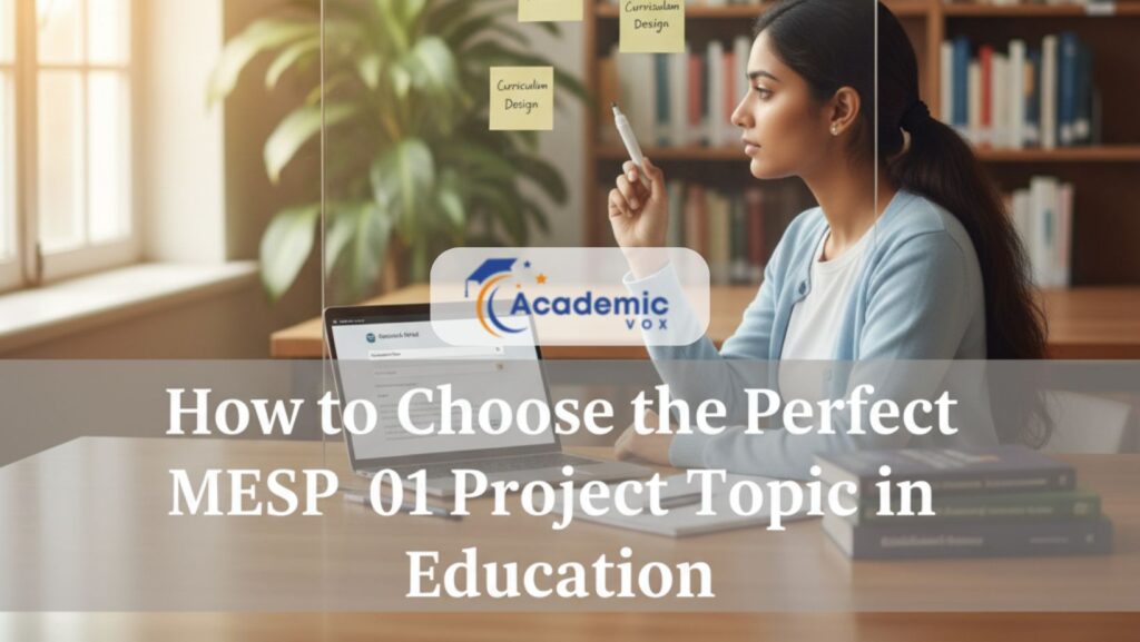 How to Select the Ideal MESP-01 Project Topic in Education
