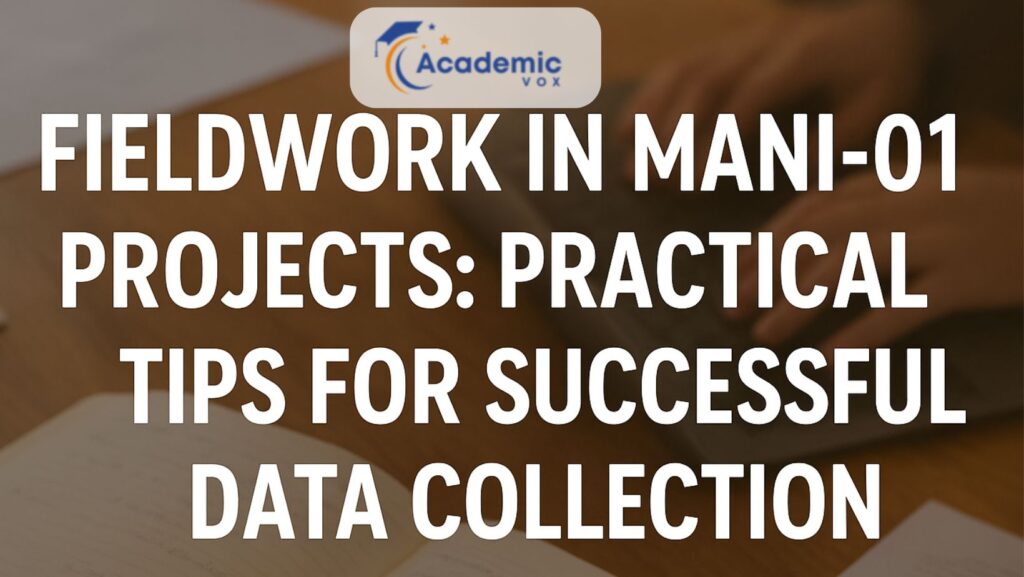 Fieldwork in MANI-01 Projects: Practical Tips for Successful Data Collection