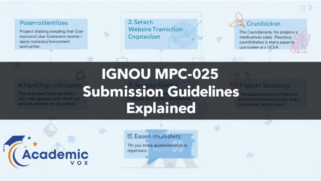 IGNOU MPC-025 Project Submission Guidelines Explained website : academicvox.com