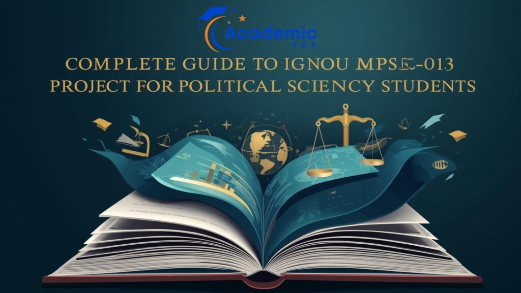 Complete Guide to IGNOU MPSE-013 Project for Political Science Students website : academicvox.com