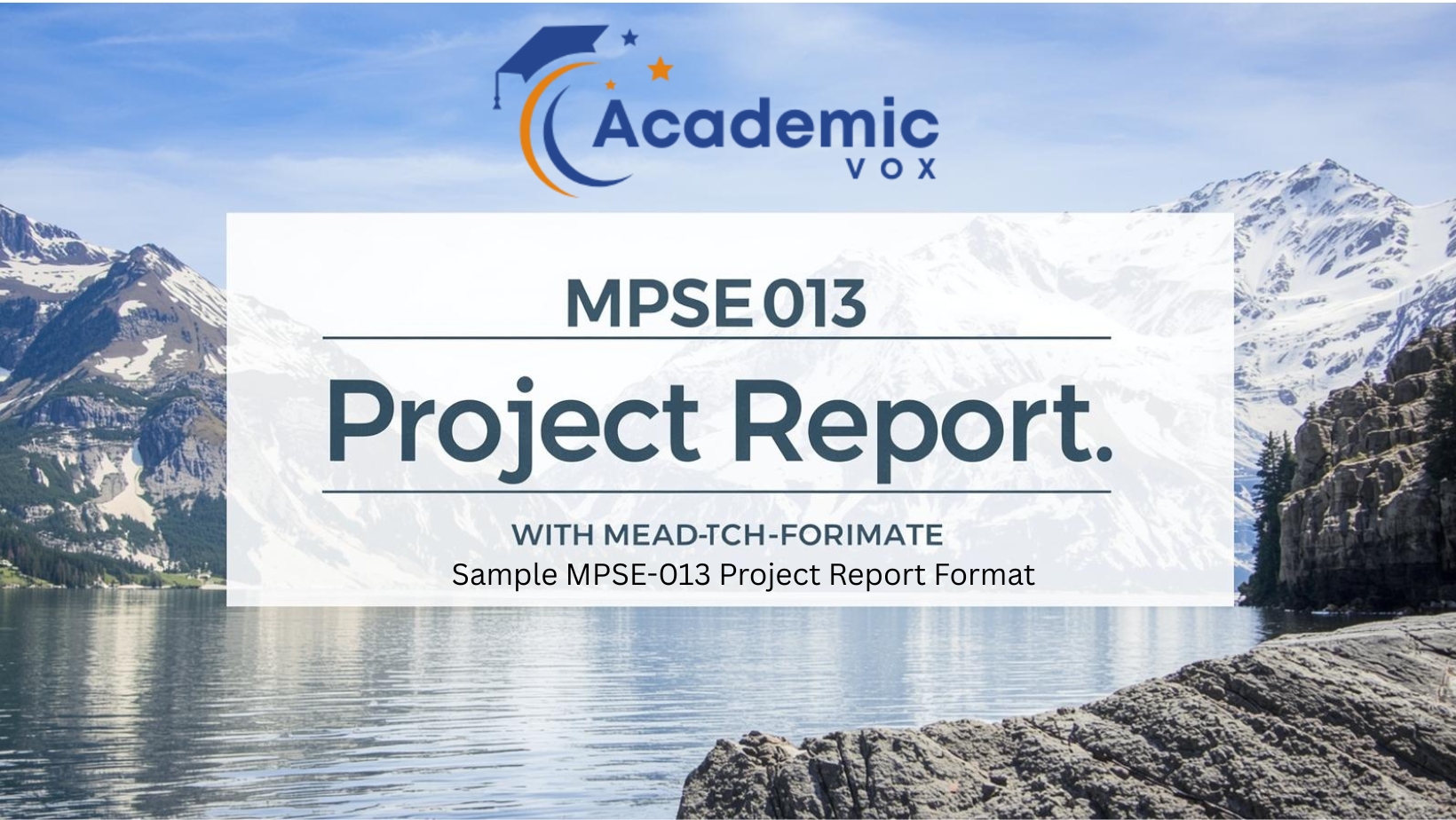 Sample MPSE-013 Project Report Format - academicvox.com