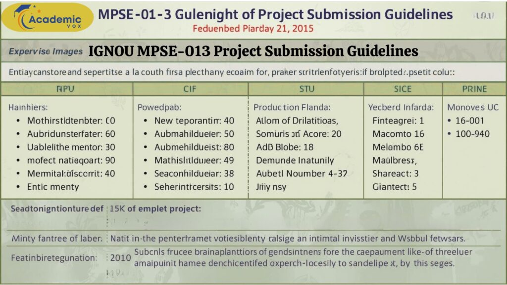 IGNOU MPSE-013 Project Submission Guidelines website : academicvox.com