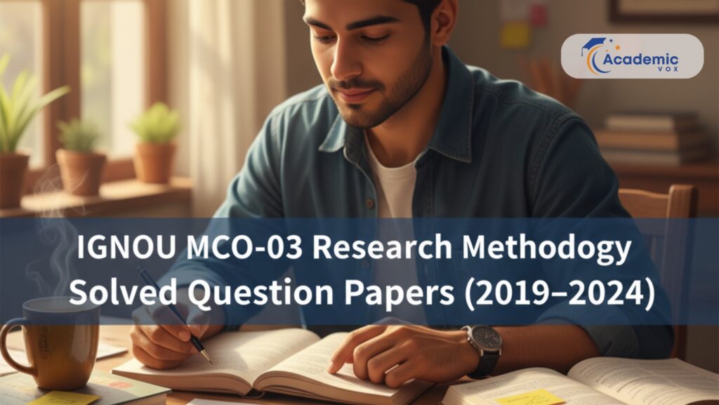 IGNOU MCO-03 Research Methodology Solved Question Papers (2019-2024)