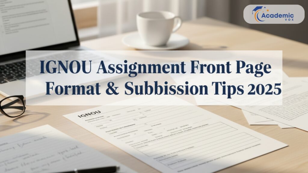 IGNOU Assignment Front Page Format & Submission Tips for 2025
