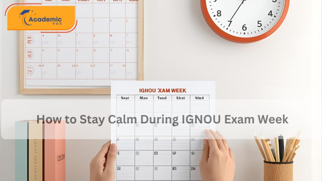 How to Stay Calm During IGNOU Exam Week