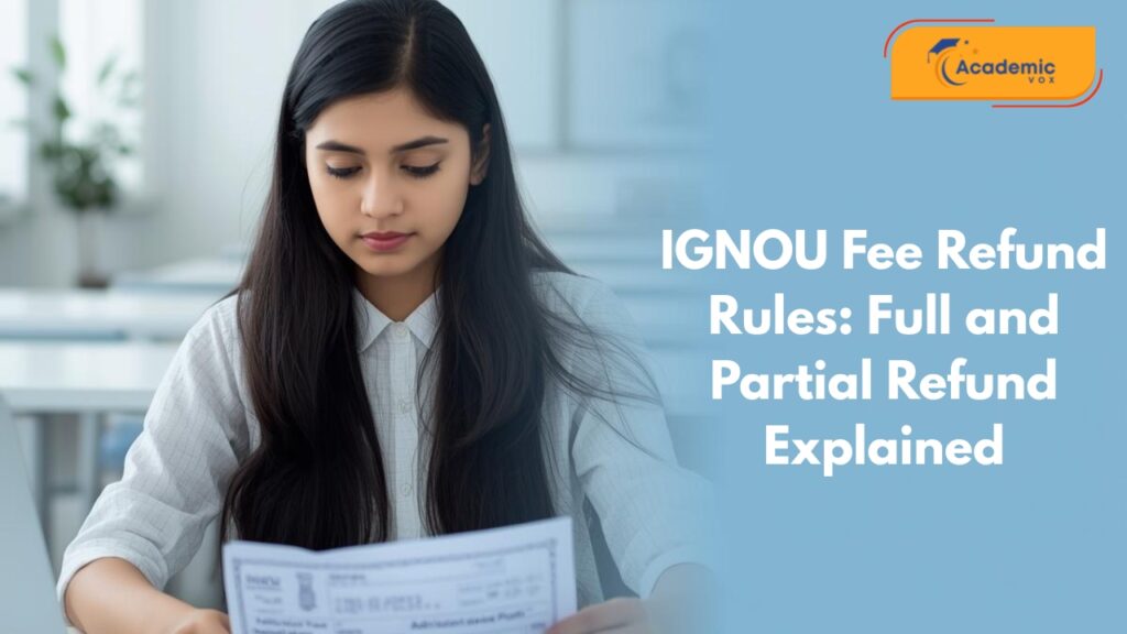IGNOU Fee Refund Rules: Full and Partial Refund Explained