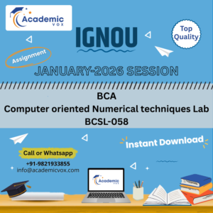 IGNOU BCSL-058 Solved Assignment