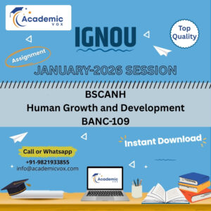 IGNOU BANC-109 Human Growth and Development (English Medium) Solved Assignment (January 2026 )