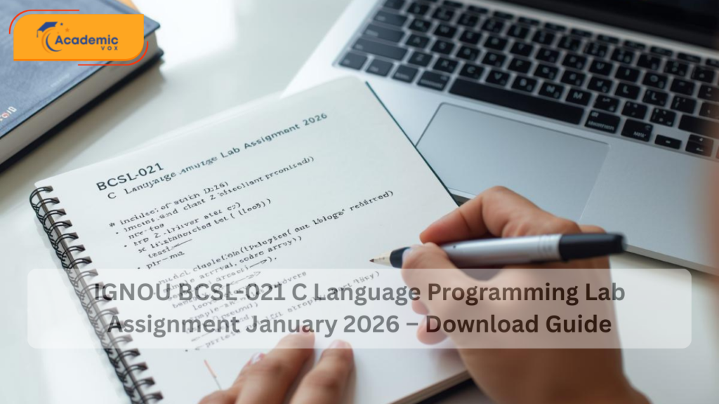IGNOU BCSL-021 C Language Programming Lab Assignment January 2026 – Download Guide