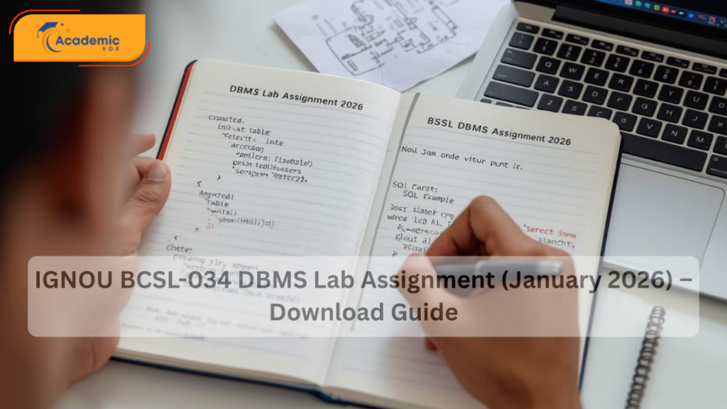 IGNOU BCSL-034 DBMS Lab Assignment (January 2026) – Download Guide