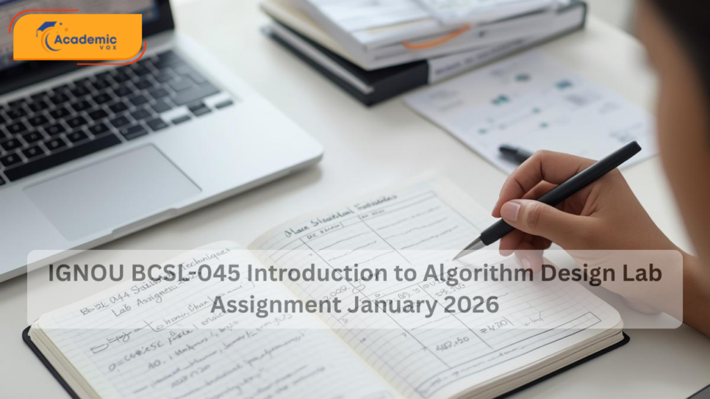 IGNOU BCSL-045 Introduction to Algorithm Design Lab Assignment January 2026