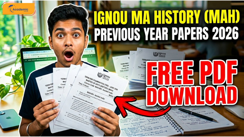 IGNOU MA History Previous Year Question Papers PDF Download (All Years)