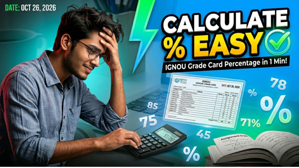 IGNOU Percentage Calculation in 2026 (Easy Method)