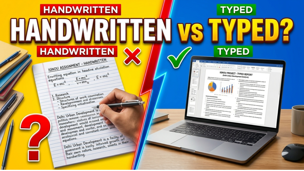 IGNOU Handwritten vs Typed Assignment – Which is Better 2026 Guide