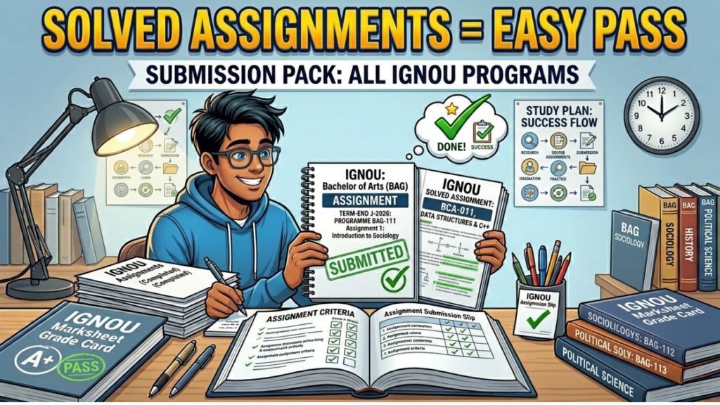 How Solved IGNOU Assignments Help You Pass IGNOU Easily (2026 Guide)